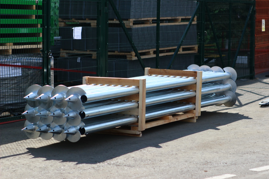 Galvanized screw piles