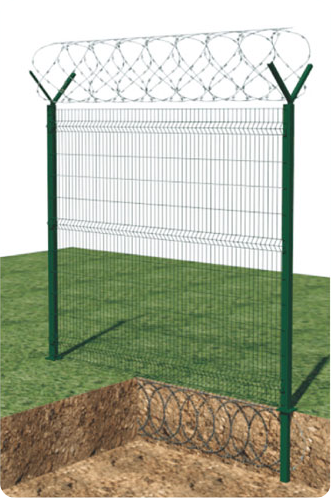 Anti-digging - Embedding of the main mesh fence panel 'Topaz'