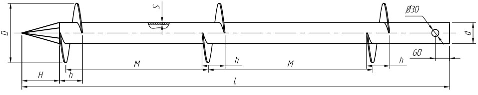 Three-blade screw pile